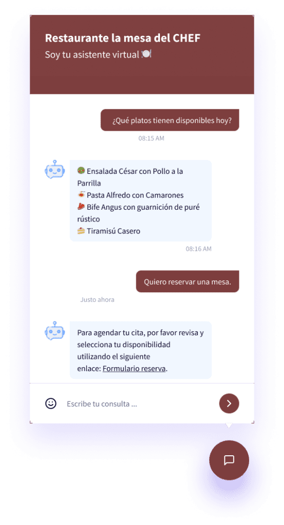 Chatbot Restaurante 1